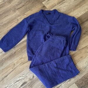 Women's Blue Straight Leg Pants & Jumpsuit Set